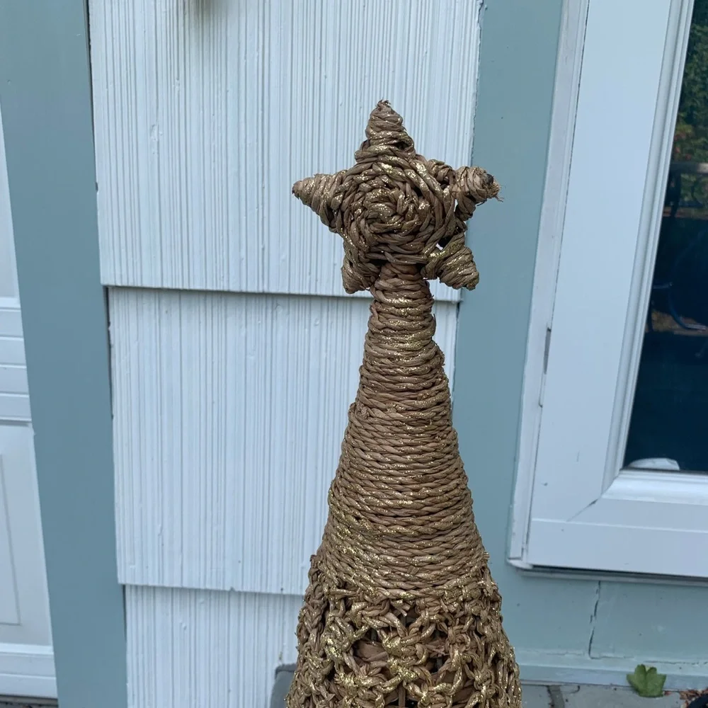 Olive & Cocoa Artisan Christmas Tree crafted of natural sisal fibers